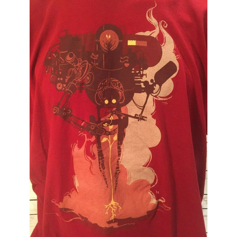 Shirt Woot Humor Robotic Being Tending to Vine Plant Garden Gardening Growth 3X